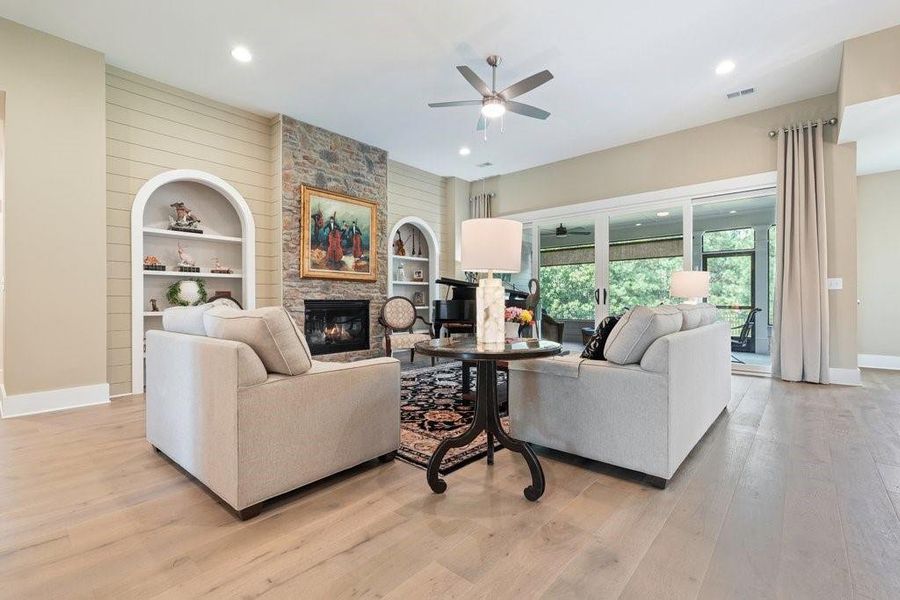 Furnished interior view inside a new home in Soleil Belmont Park, Canton (Image 45). Furnished interior view inside a new home in Soleil Belmont Park, Canton (Image 45).