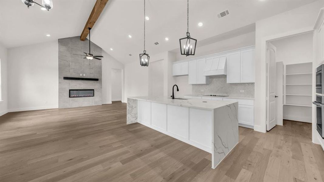 Furnished interior view inside a new home in Woodland Lakes Estates, Weatherford (Image 15).