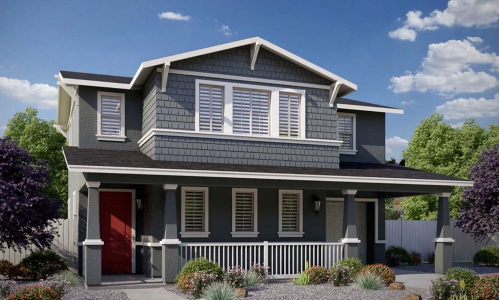 Representative exterior photo of a completed home built from the Coronado 2B by Encanto Living in Encanto at Bell Park, Phoenix, AZ (Image 1).