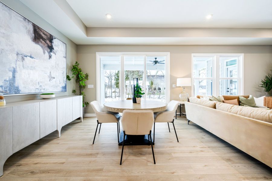 Representative furnished interior of a home built from the Morgan by Fischer Homes in Easton Park, Dallas (Image 10).