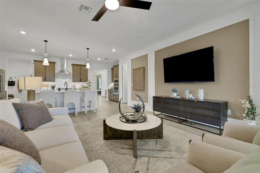Furnished interior view inside a new home in Creekside Run at Babcock Ranch, Punta Gorda (Image 18). Furnished interior view inside a new home in Creekside Run at Babcock Ranch, Punta Gorda (Image 18).