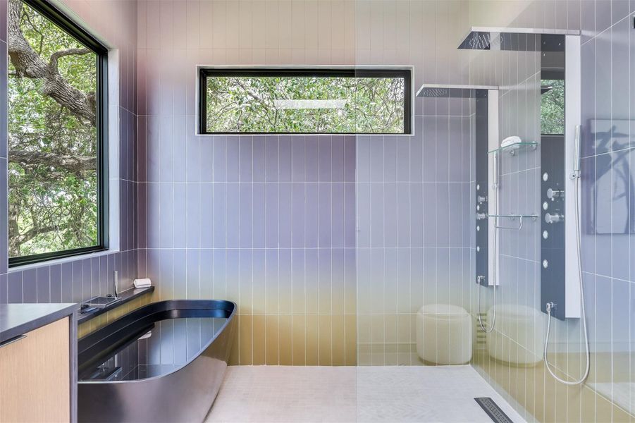 From the designer fixtures to the designer tile, every detail in here was chosen to elevate your daily routine