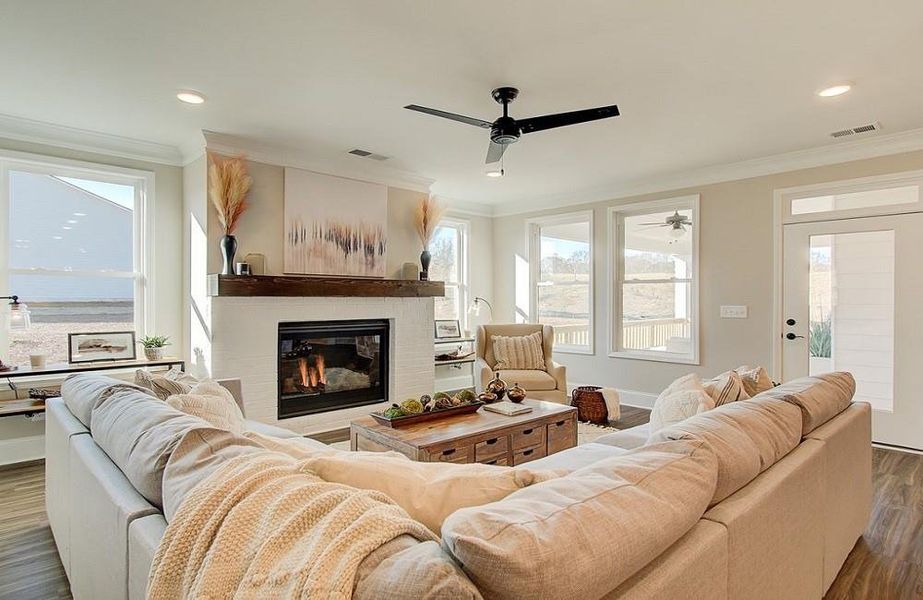 Furnished interior view inside a new home in Courtyards at Traditions, Cumming (Image 32).