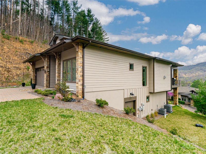 Exterior details and patio area of a home in , Maggie Valley (Image 23). Exterior details and patio area of a home in , Maggie Valley (Image 23).