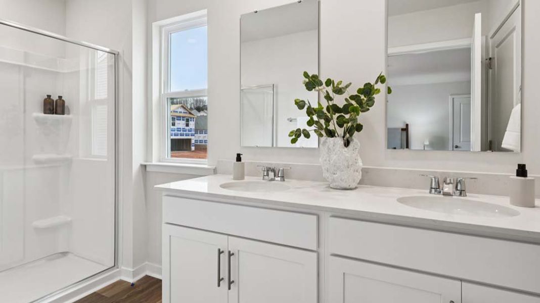 Furnished interior view inside a new home in Reedy Creek Preserve, Charlotte (Image 15).