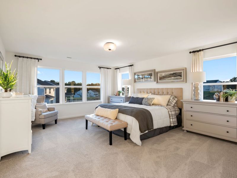 Representative furnished interior of a home built from the Jasper II by True Homes in Colvin Park, Rock Hill (Image 9).