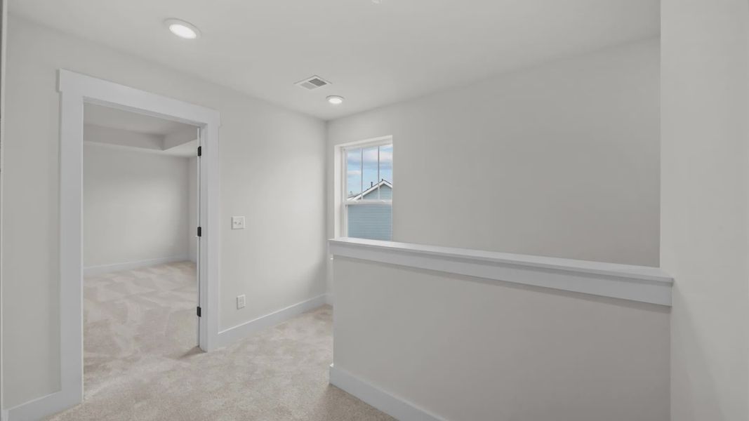 Representative unfurnished interior of a home built from the Beramont by DRB Homes in Pleasant Falls, Moore (Image 36).