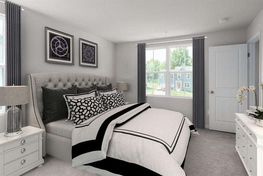 Representative furnished interior of a home built from the Dogwood by Ryan Homes in Riverside at Calhoun, Calhoun (Image 5).