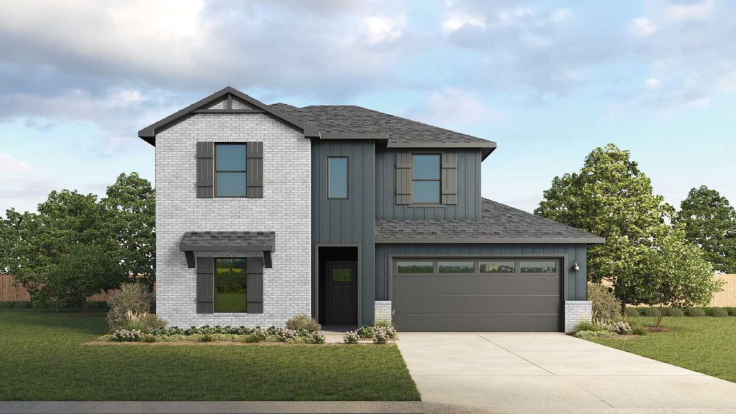 Representative exterior photo of a completed home built from the The Naples by D.R. Horton in Thunder Rock, Marble Falls, TX (Image 20). Representative exterior photo of a completed home built from the The Naples by D.R. Horton in Thunder Rock, Marble Falls, TX (Image 20).