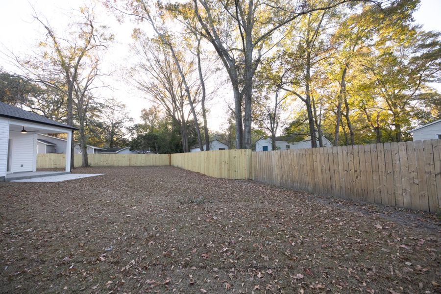 Exterior details and patio area of a home in , North Charleston (Image 46).