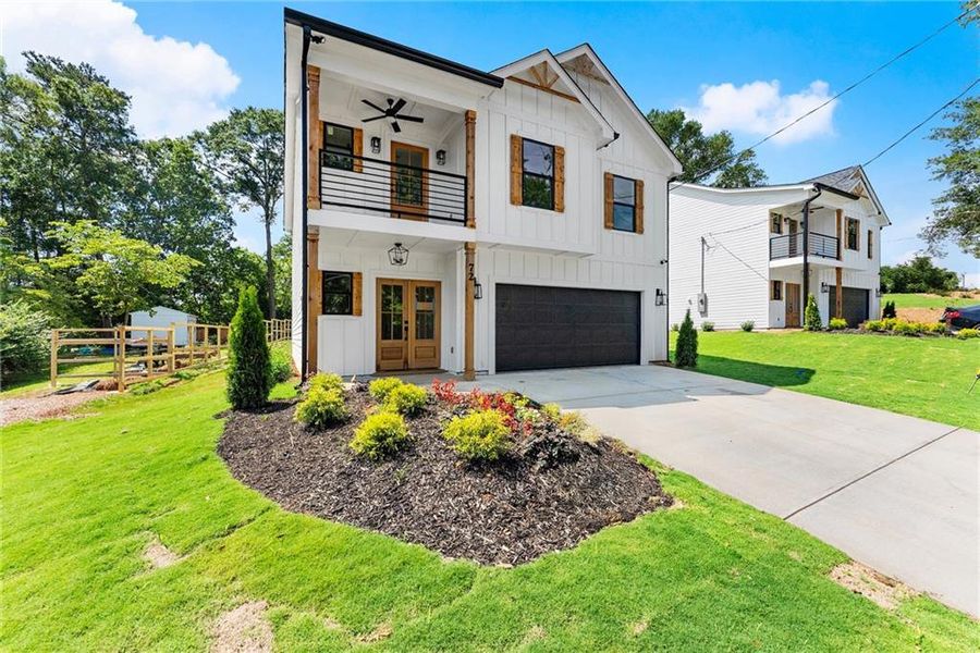 Front exterior of a new home in , Clarkesville, GA, highlighting curb appeal (Image 21).