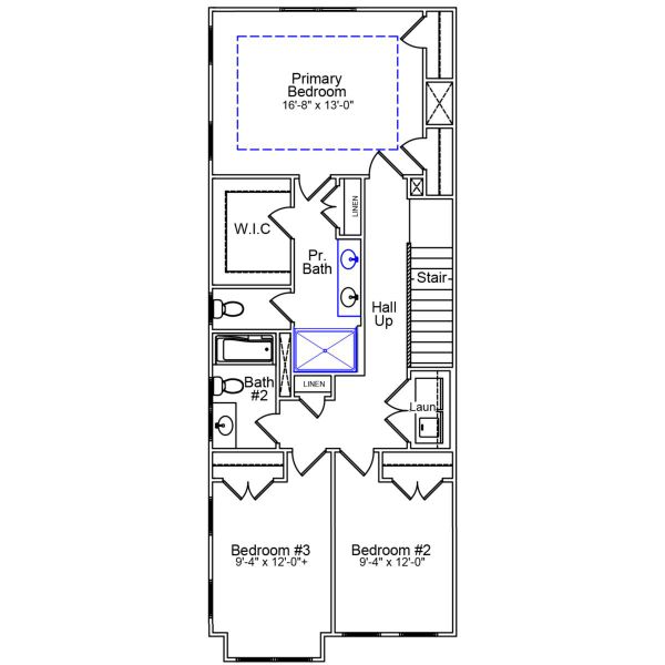 2D floor plan layout of this home in Nichols Landing, Charlotte, NC (Image 3).