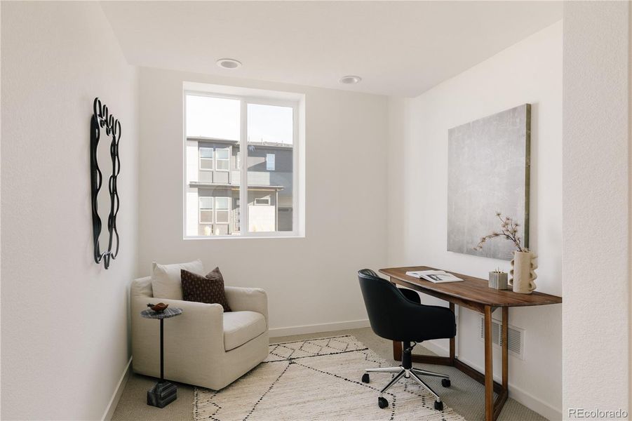 Furnished interior view inside a new home in Lyric at Ridgegate, Lone Tree (Image 12).