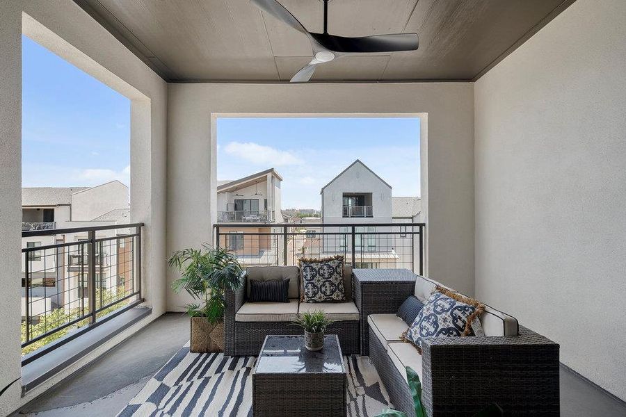 Exterior details and patio area of a home in The Grove, Austin (Image 2). Exterior details and patio area of a home in The Grove, Austin (Image 2).