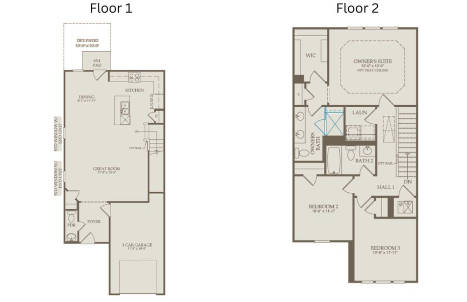 2D floor plan layout of this home in Solana, Durham, NC (Image 4). 2D floor plan layout of this home in Solana, Durham, NC (Image 4).