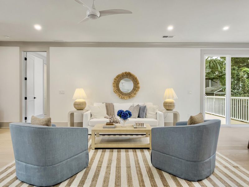 Furnished interior view inside a new home in , Isle Of Palms (Image 6). Furnished interior view inside a new home in , Isle Of Palms (Image 6).