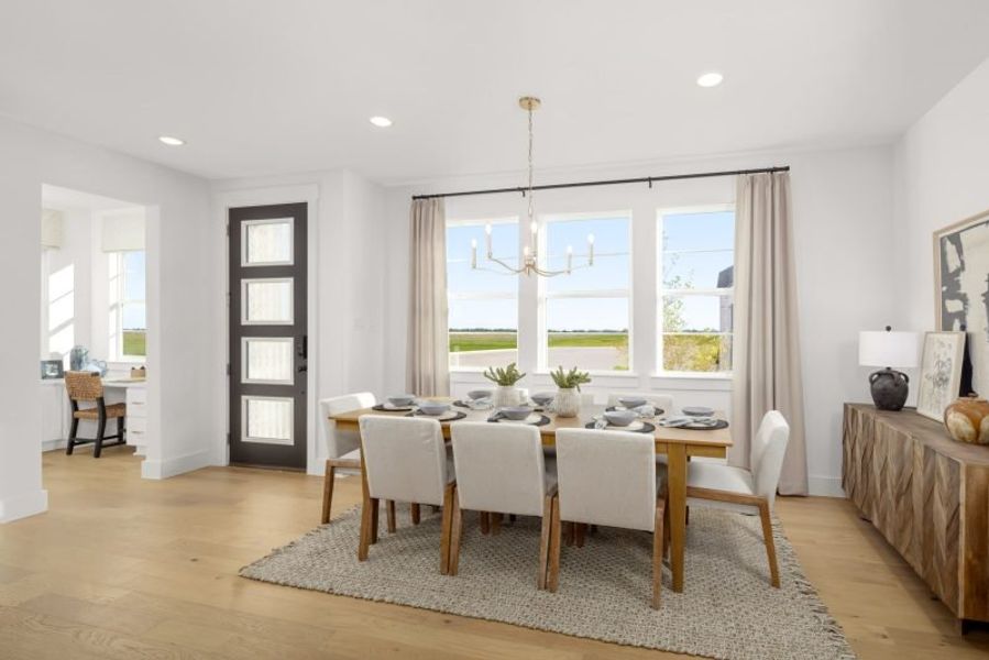Furnished interior view inside a new home in Mosaic, Prosper (Image 3). Furnished interior view inside a new home in Mosaic, Prosper (Image 3).