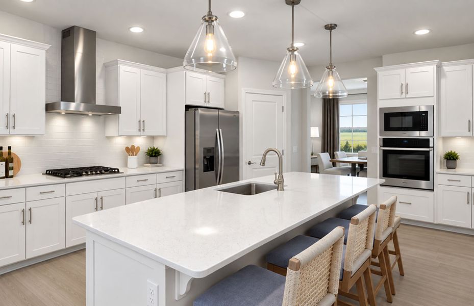 Representative furnished interior of a home built from the Mitchell by Pulte Homes in Henley Village, Burlington (Image 3).