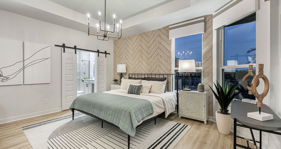 Furnished interior view inside a new home in Meyer Ranch, New Braunfels (Image 12).