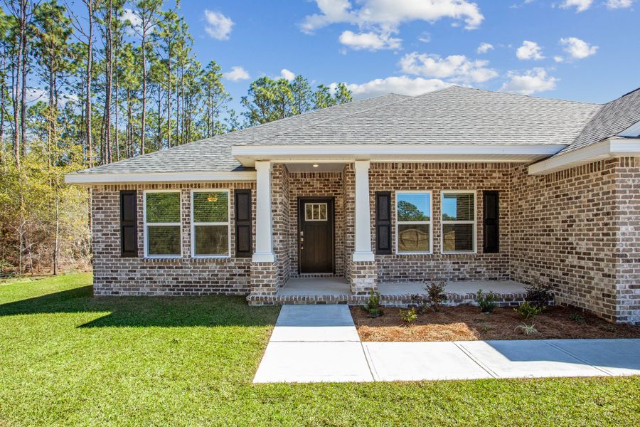 Representative exterior photo of a completed home built from the The Turquoise by Herbst Homes in Clear Water Landing, Milton, FL (Image 60).