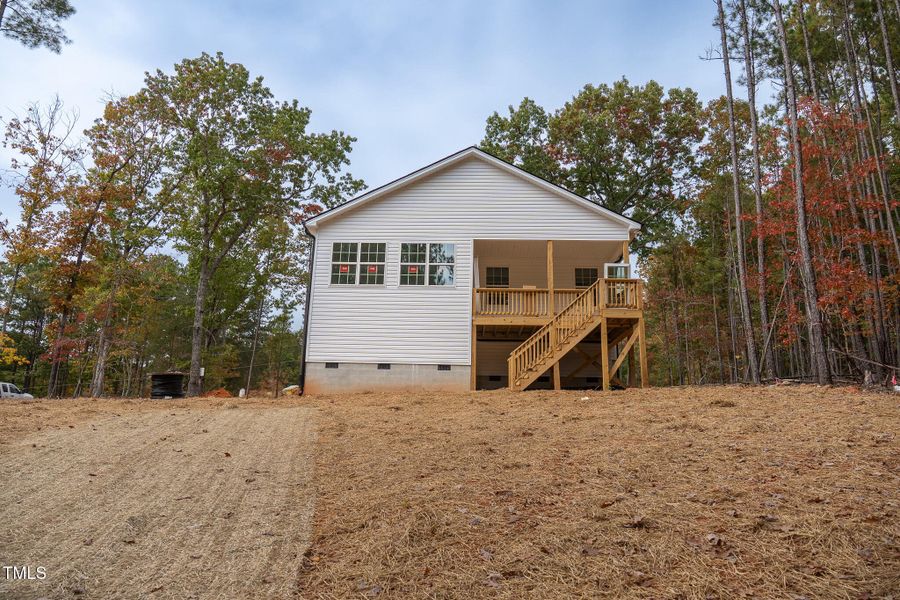 Back deck and yard