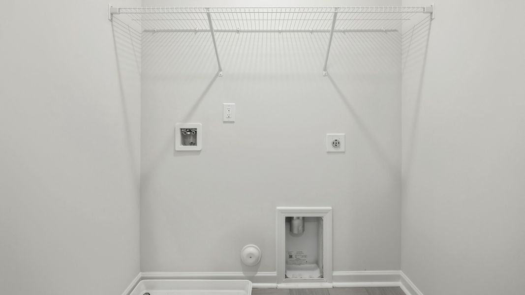 Representative unfurnished interior of a home built from the Newton by D.R. Horton in The Gables at Edinborough Townes, Gibsonville (Image 11).