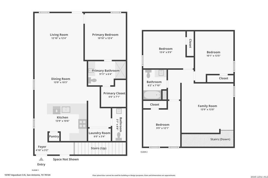 2D floor plan layout of this home in Espada, San Antonio, TX (Image 5).