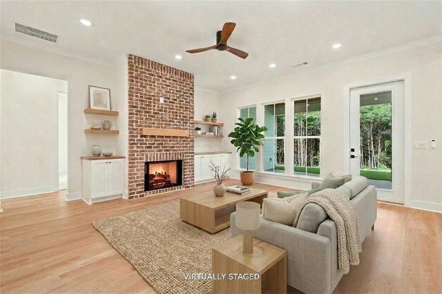 Furnished interior view inside a new home in , White (Image 10). Furnished interior view inside a new home in , White (Image 10).