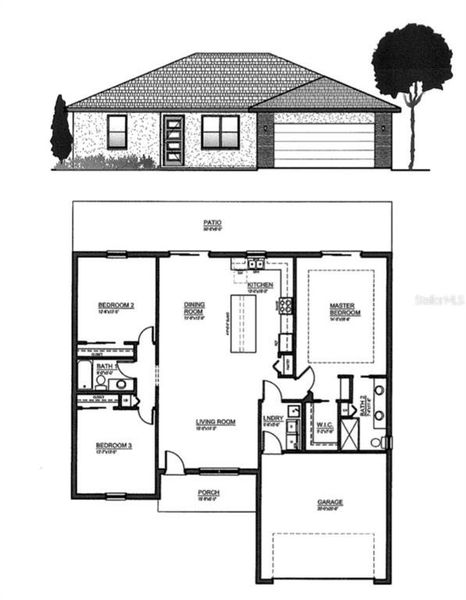 2D floor plan layout of this home in , Ocala, FL (Image 3).