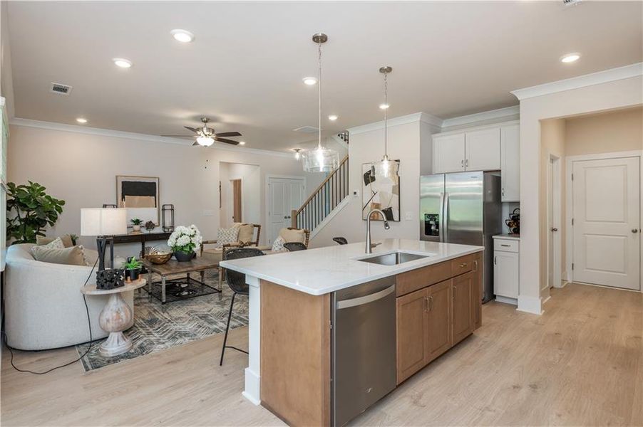Furnished interior view inside a new home in , Flowery Branch (Image 46).