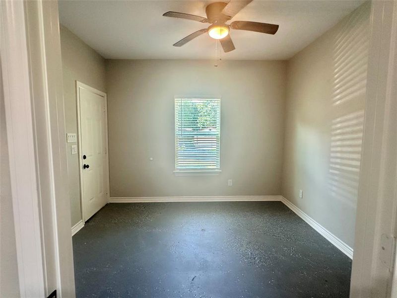 Downstairs office or living area Downstairs office or living area