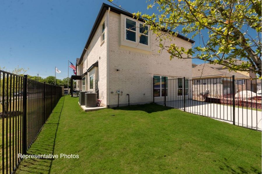 Exterior details and patio area of a home in Edgewater, Fate (Image 3). Exterior details and patio area of a home in Edgewater, Fate (Image 3).