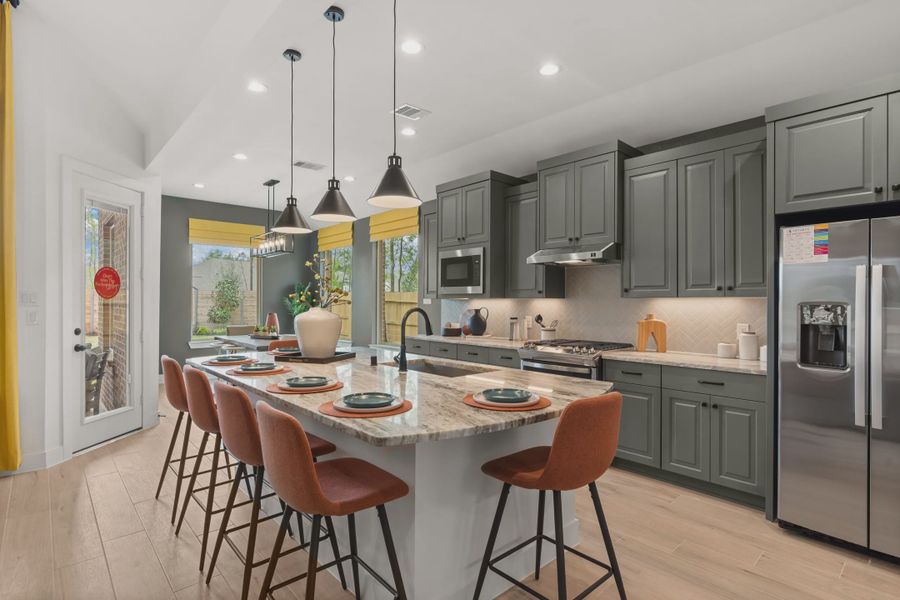 Representative furnished interior of a home built from the Bradford by Chesmar Homes in Artavia, Conroe (Image 9).
