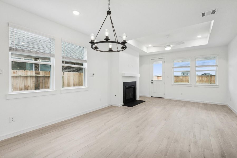 Open dining area and great room (*Photo not of actual home and used for illustration purposes only.)