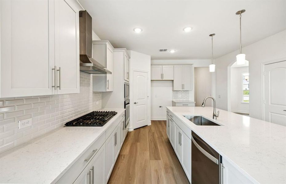 Abundant cabinet space in kitchen