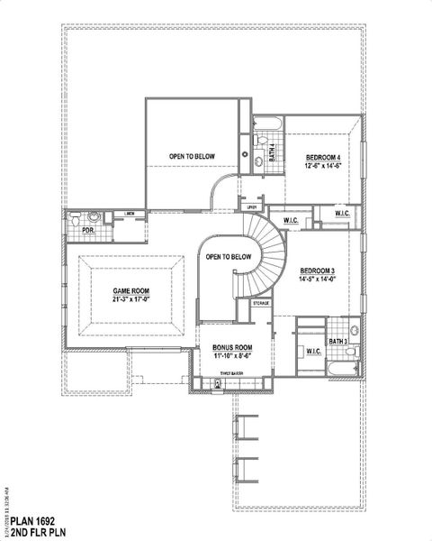 Plan 1692 2nd Floor Plan 1692 2nd Floor
