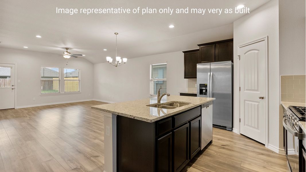 Furnished interior view inside a new home in London Towne, Corpus Christi (Image 4).