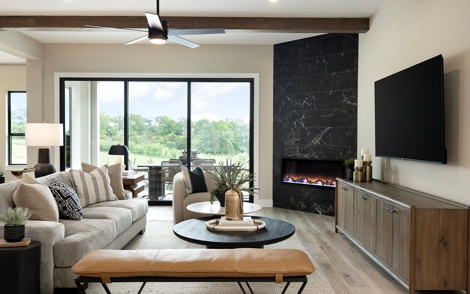 Representative furnished interior of a home built from the Champlain by Brookfield Residential in Kissing Tree, San Marcos (Image 9).