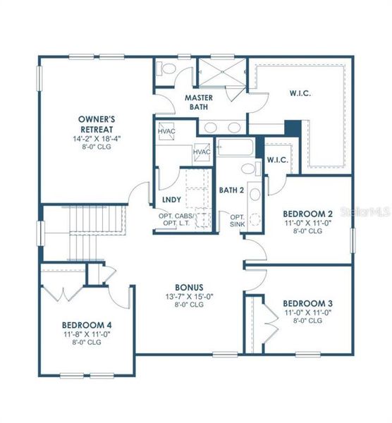 2D floor plan layout of this home in Crosswind Point, Parrish, FL (Image 5). 2D floor plan layout of this home in Crosswind Point, Parrish, FL (Image 5).