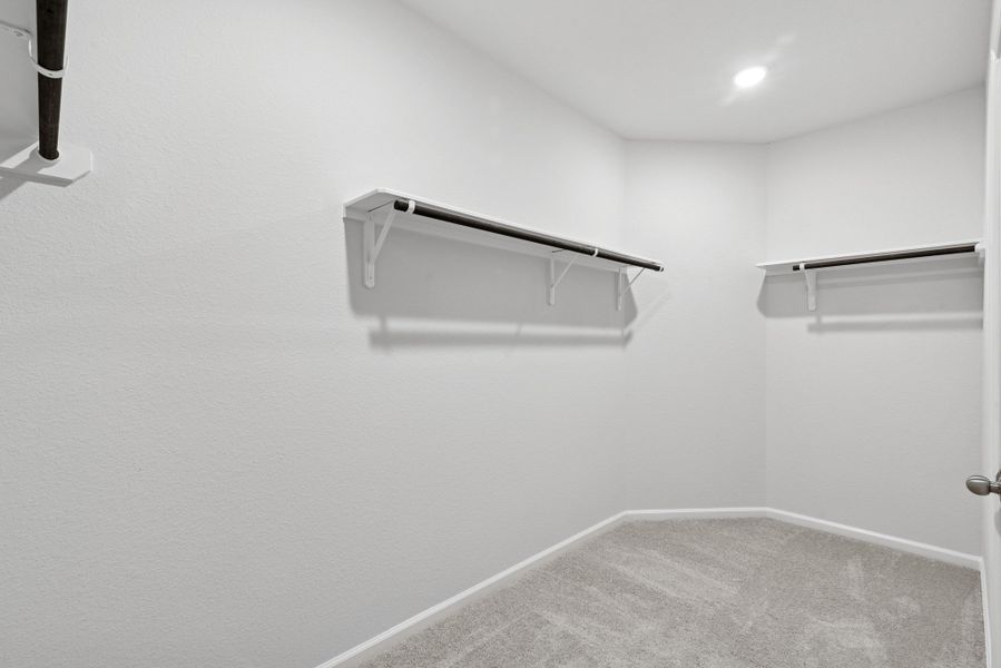 The Sparrow II- Primary Suite Closet. Sample floor plan image for illustration; upgrades, options, and colors may vary.