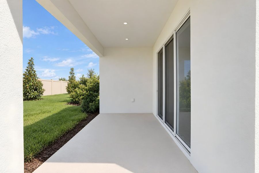 Exterior details and patio area of a home in Lochside, Mount Dora (Image 4). Exterior details and patio area of a home in Lochside, Mount Dora (Image 4).