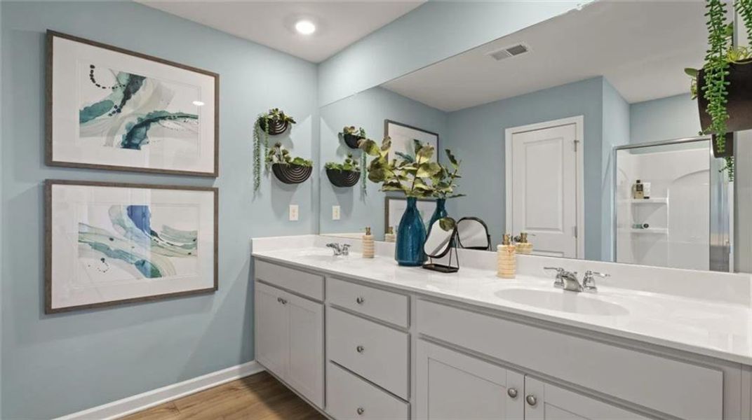 Furnished interior view inside a new home in Towns at Ivy Creek, Buford (Image 15).