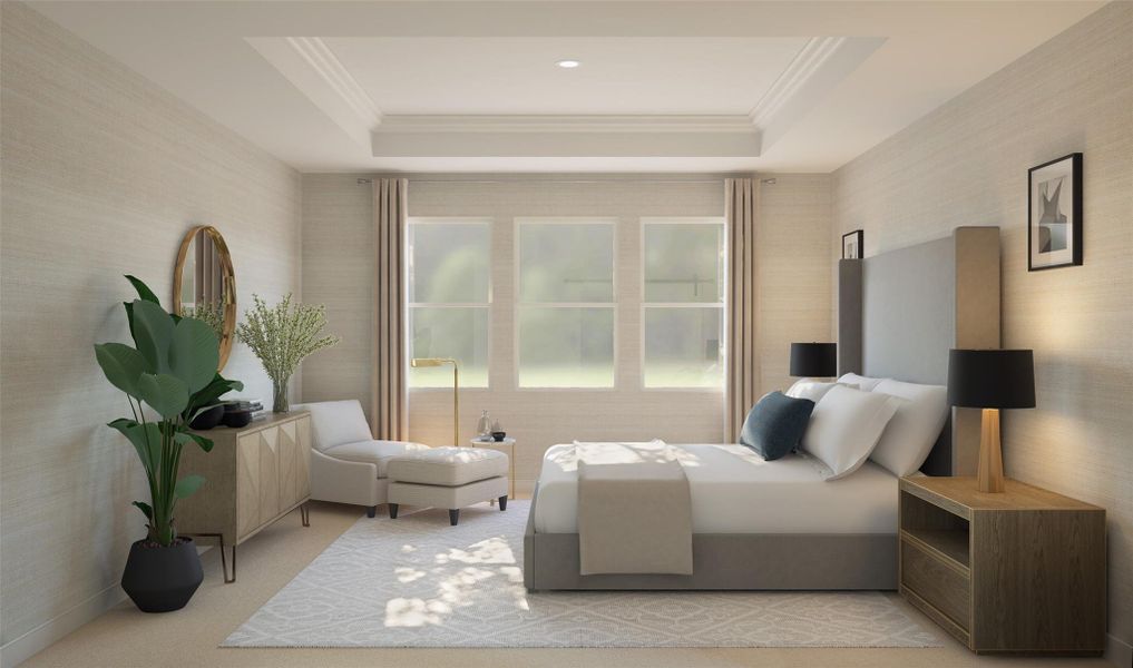 Tranquil primary suite (*Artist rendering used for illustration purposes only.) Tranquil primary suite (*Artist rendering used for illustration purposes only.)