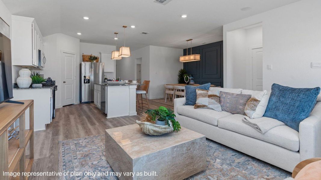 Furnished interior view inside a new home in Caldwell Crossing, Iowa Colony (Image 23).