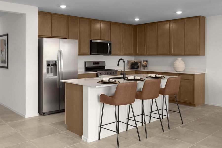 Representative furnished interior of a home built from the 1708 Modeled by KB Home in Mirador Ridge Skies, Tucson (Image 7). Representative furnished interior of a home built from the 1708 Modeled by KB Home in Mirador Ridge Skies, Tucson (Image 7).