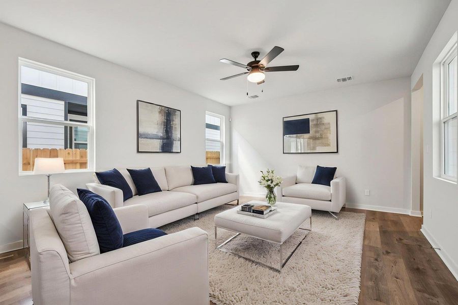 Furnished interior view inside a new home in Avery Centre, Round Rock (Image 16).