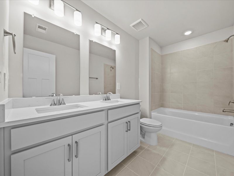 Furnished interior view inside a new home in Cedar Shoals - Signature Collection, Piedmont (Image 8). Furnished interior view inside a new home in Cedar Shoals - Signature Collection, Piedmont (Image 8).