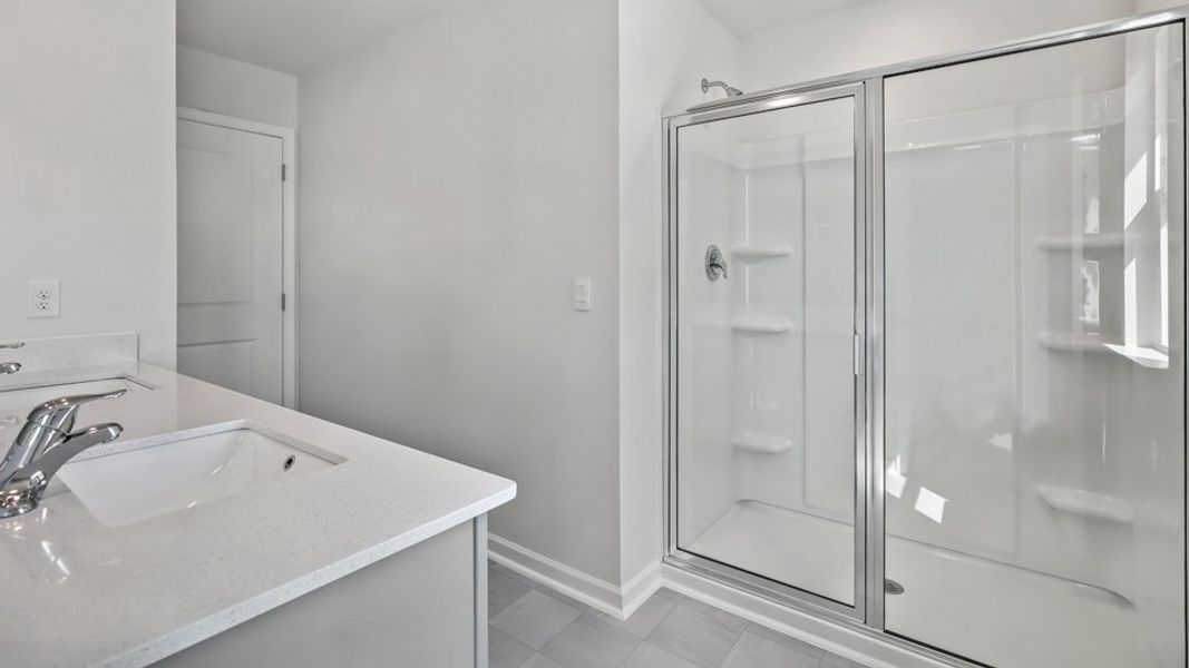 Furnished interior view inside a new home in The Gables at Edinborough Townes, Gibsonville (Image 7).
