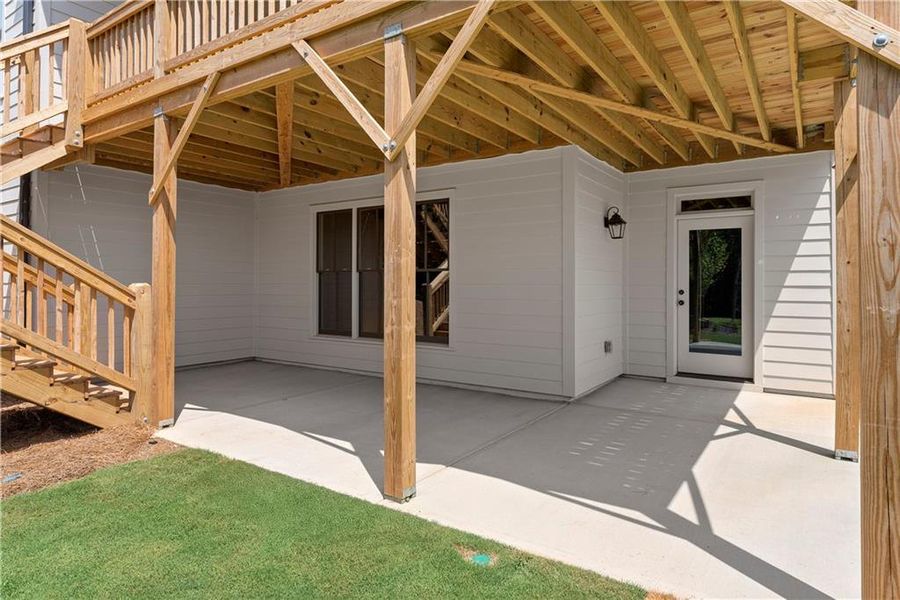 Exterior details and patio area of a home in , Marietta (Image 4). Exterior details and patio area of a home in , Marietta (Image 4).