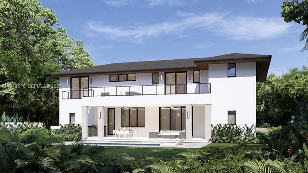 Front exterior of a new home in , Coral Gables, FL, highlighting curb appeal (Image 3).